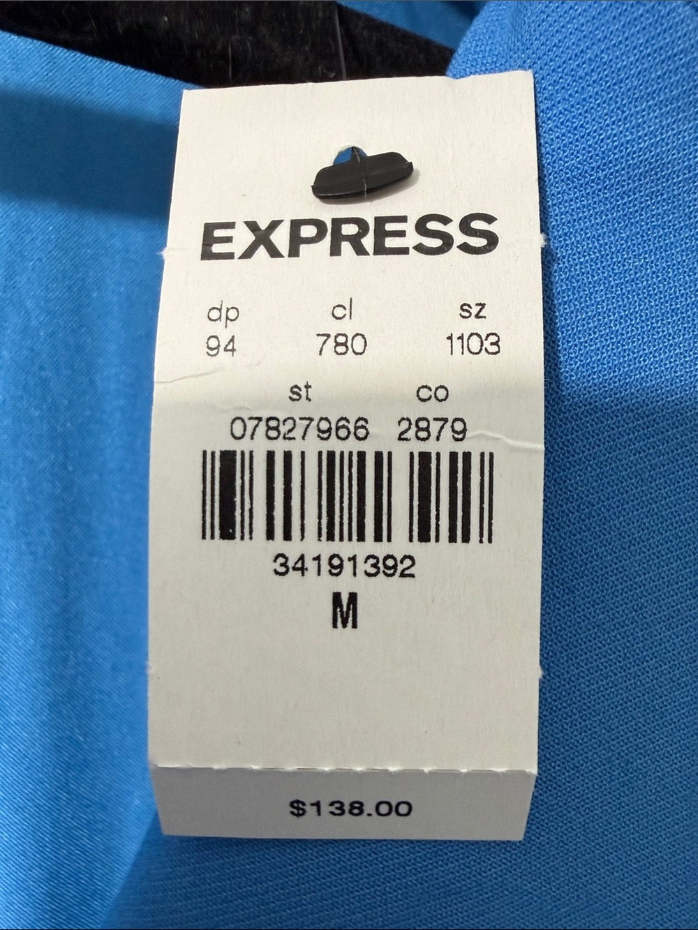 Express Women'Blue Double-Breasted Blazer Mini Blazer Dress Size Medium - Picture 5 of 7